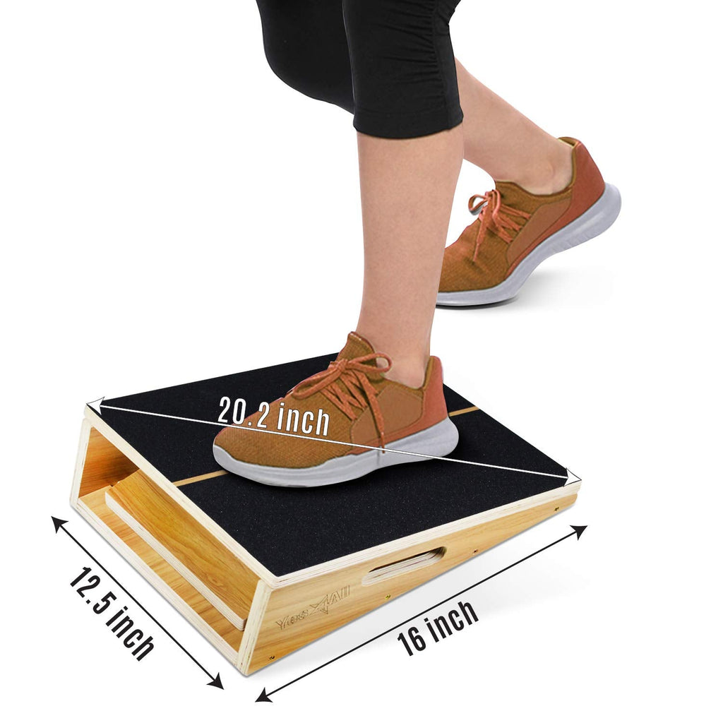 Yes4All Adjustable Wooden Slant Board – 5 Angle Calf Stretcher Incline