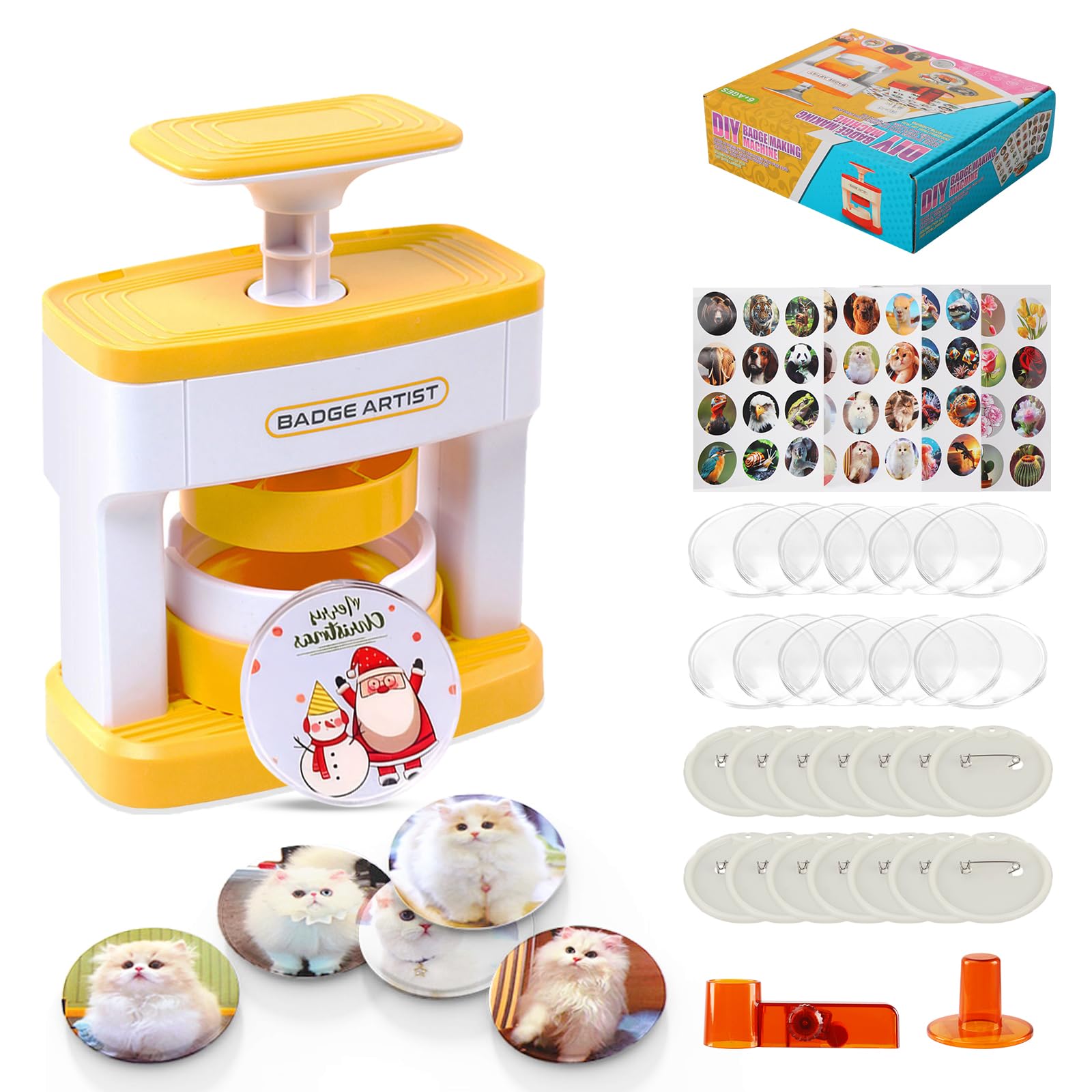 Jolof Store DIY Pin Button Maker Machine Kit – 55mm Badge Press for Kids