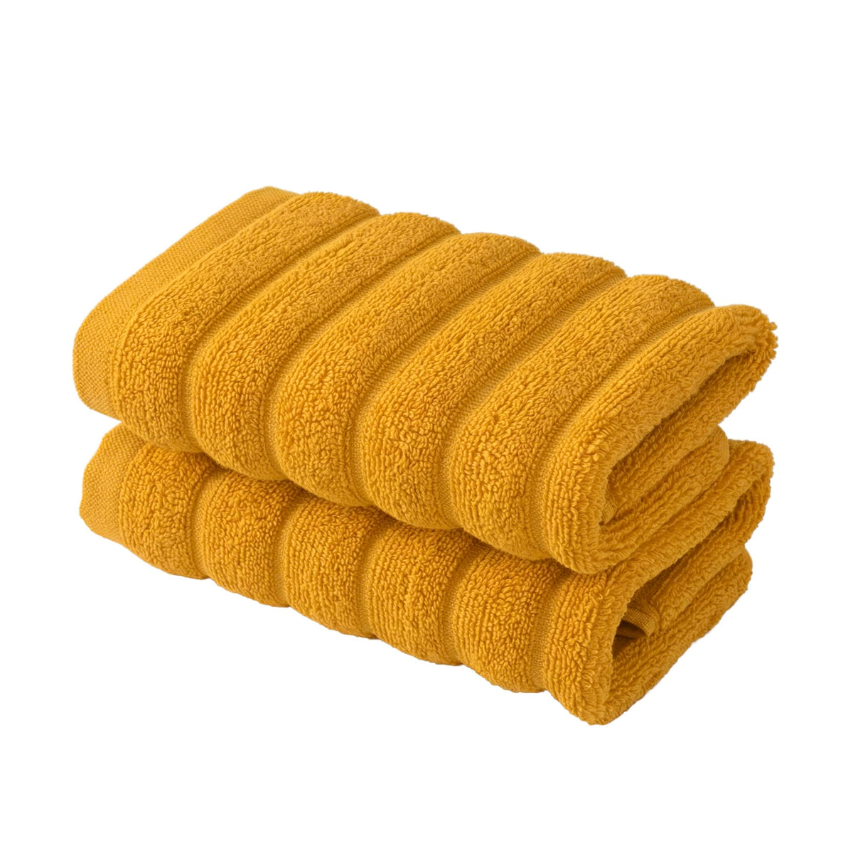 BERIBO Cloud Turkish Towel Set 100% Cotton 620gsm Golden Sand, 2 Face Flannels