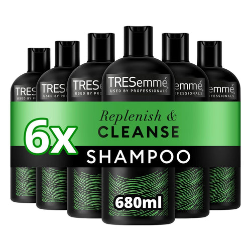 TRESemmé Replenish & Cleanse Clarifying Shampoo for Greasy Hair - 6x 680ml