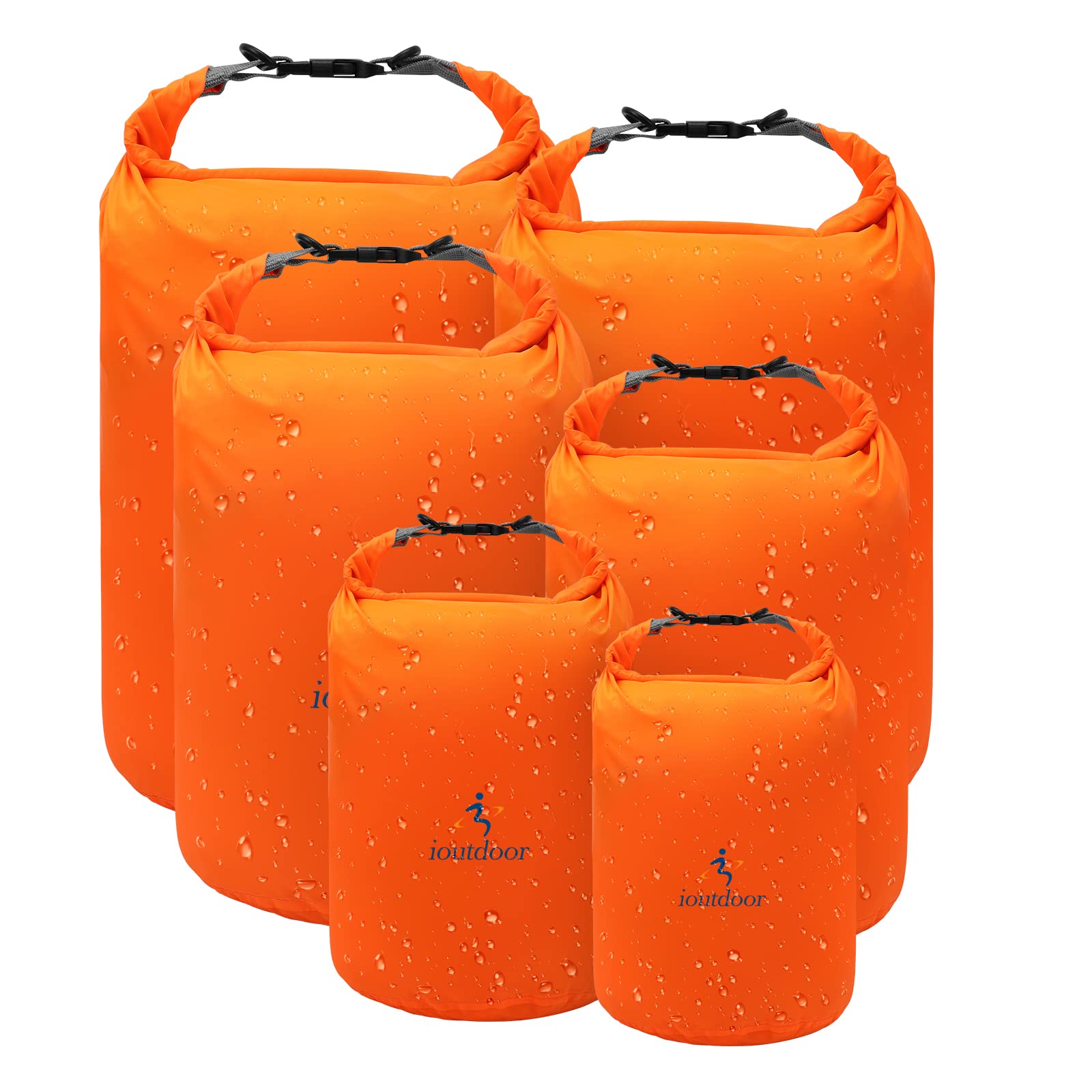 ioutdoor Waterproof Dry Bag Set | 6-Piece Lightweight Sacks 2L-70L
