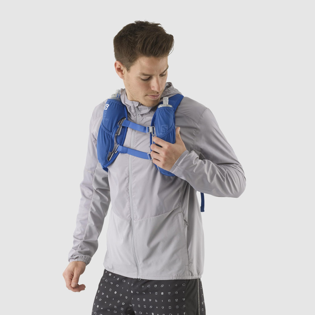 Salomon Agile 2 Hydration Vest – Reflective Trail Running Gear, Blue
