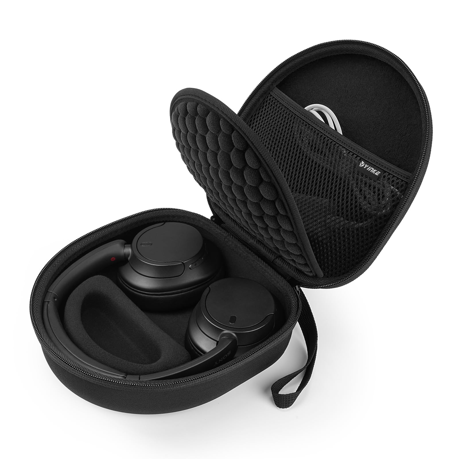 YINKE Travel Case for Sony WH-CH720N CH710N CH700N Headphones - Black