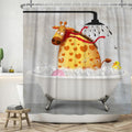 Jolof Store Funny Giraffe Shower Curtain | Waterproof Polyester 180x180cm