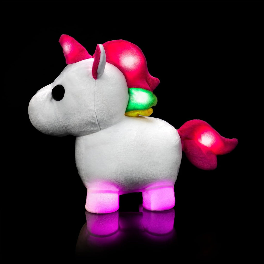 Adopt Me! Neon Unicorn Light-Up Plush Toy by Snaps with Virtual Code