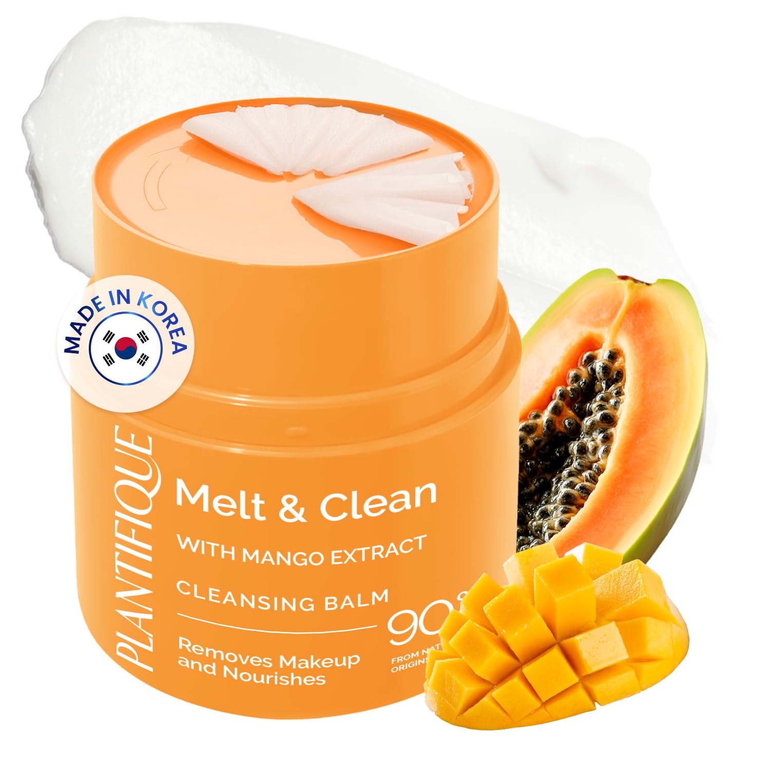 Plantifique Korean Cleansing Balm | Mango & Hyaluronic Acid - 1.41 oz