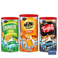 Jacob's Baked Snacks Bundle - Mini Cheddars, Crinklys & Twiglets Tubs