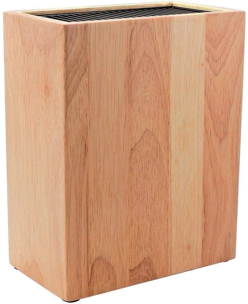 Rockingham Forge Universal Rubberwood Knife Block – 20 Slot Storage, 27cm