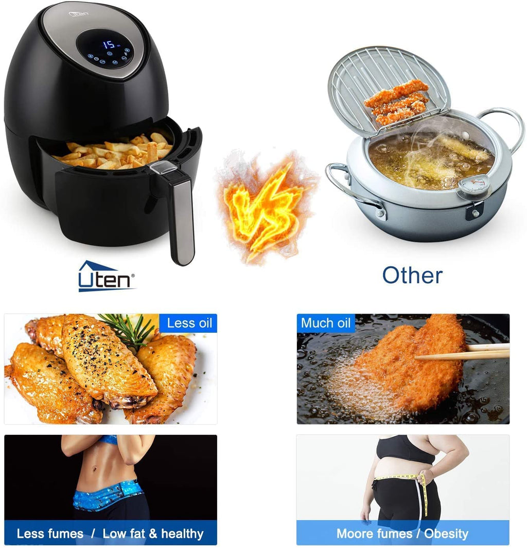 Uten 4.5L Digital Air Fryer Oven – Stainless Steel Oil Free Cooker