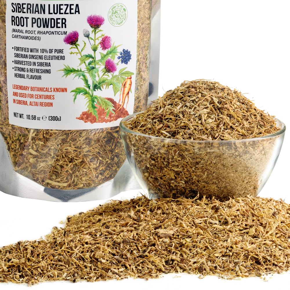 Siberian Green Maral Root Tea Powder with Ginseng - Wild Harvested 300g