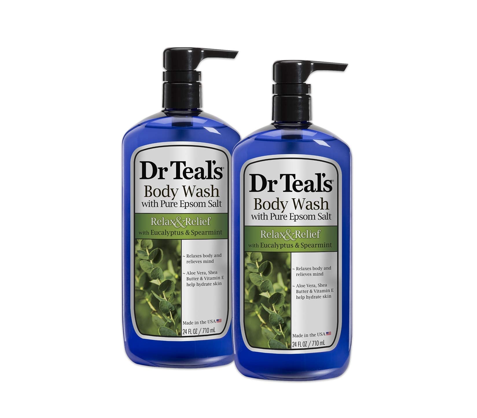 Dr. Teal's Eucalyptus Spearmint Moisturizing Body Wash - 24 fl oz (2 Pack)