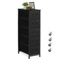 Shinoske Slim 5-Drawer Fabric Chest – Narrow Storage Dresser Unit