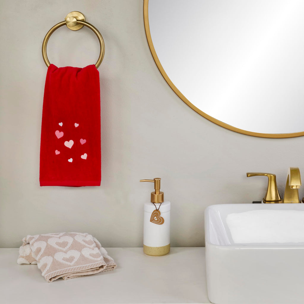SKL Home Valentine's Day Tossed Hearts Hand Towel Set, 2 Count - image 3