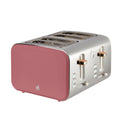 Swan Nordic 4 Slice Toaster – 1500W with 6 Browning Levels, Fuchsia Rose