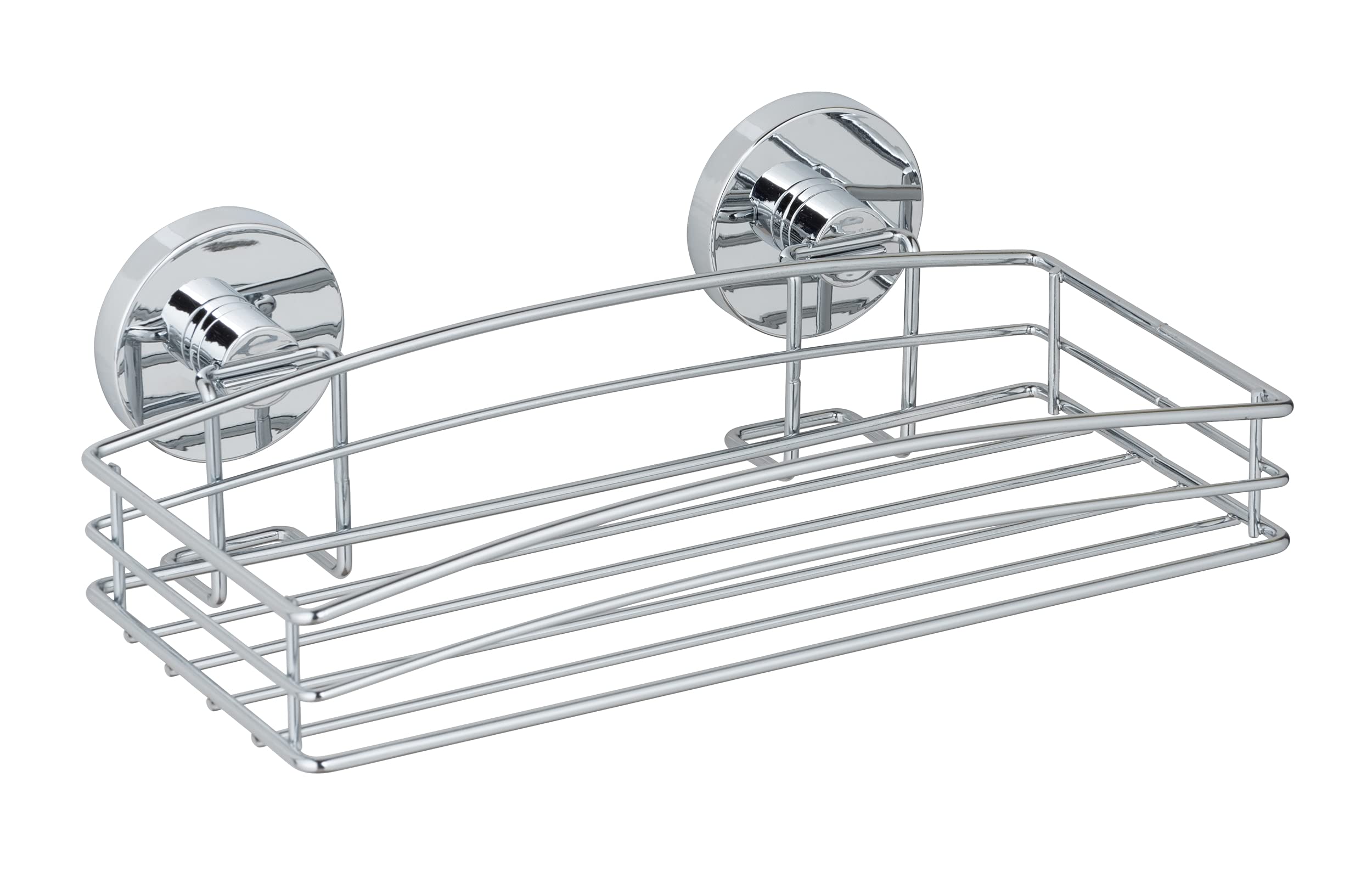WENKO Vacuum-Loc Wall Shelf – Drill-Free Chrome Steel Storage