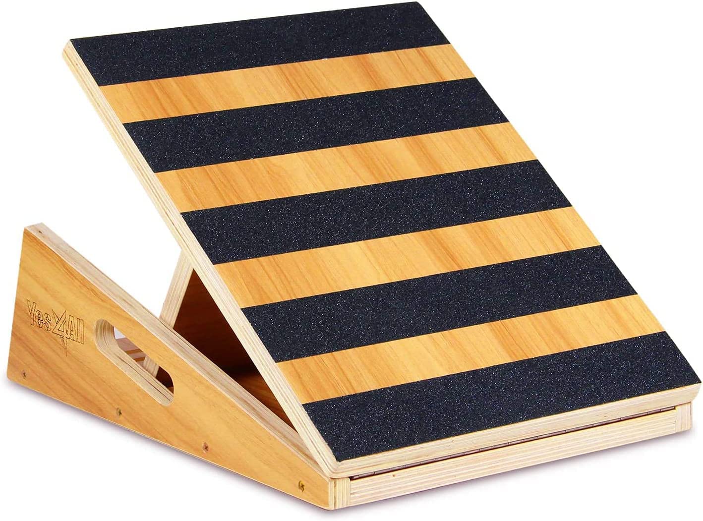 Yes4All Adjustable Wooden Slant Board - 5 Angle Calf Stretcher Incline