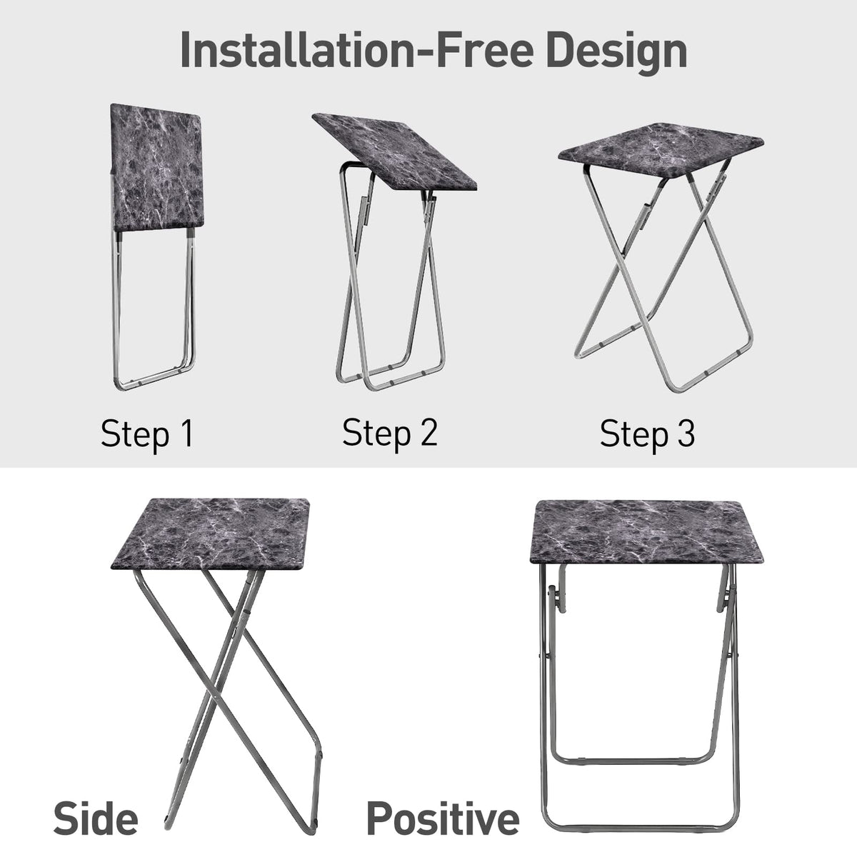 Small Folding Table, Foldable Table, TV Tray Table, Sofa Table, End Table - image 4