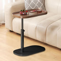 liameya C Shaped Side Table Adjustable Height, 360°Swivel Sofa Table that Slide Under, Modern Small Coffee Table for Couch/Bed/Bathtub