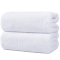Polyte Microfibre Bath Sheets – Quick Dry Absorbent Towels, 2 Pack, White