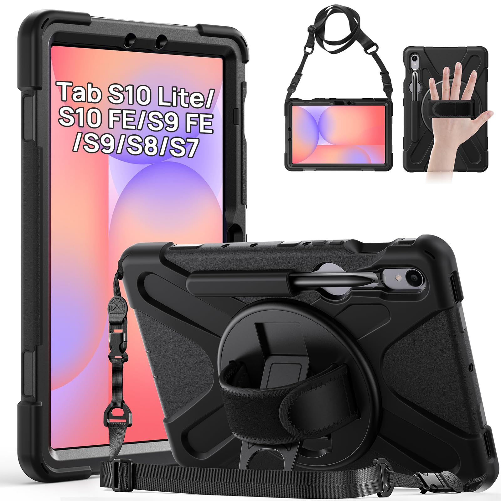 Gerutek Samsung Galaxy Tab S9/S8/S7 Case – Rugged Shockproof Cover