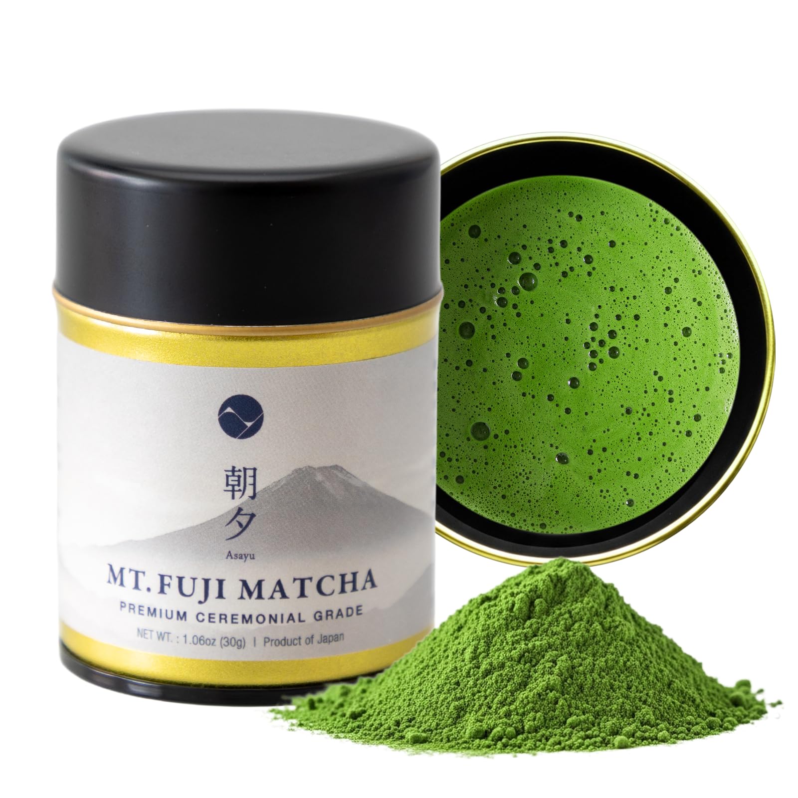Asayu Japan Ceremonial Matcha Powder – Authentic Mount Fuji Green Tea, 30g