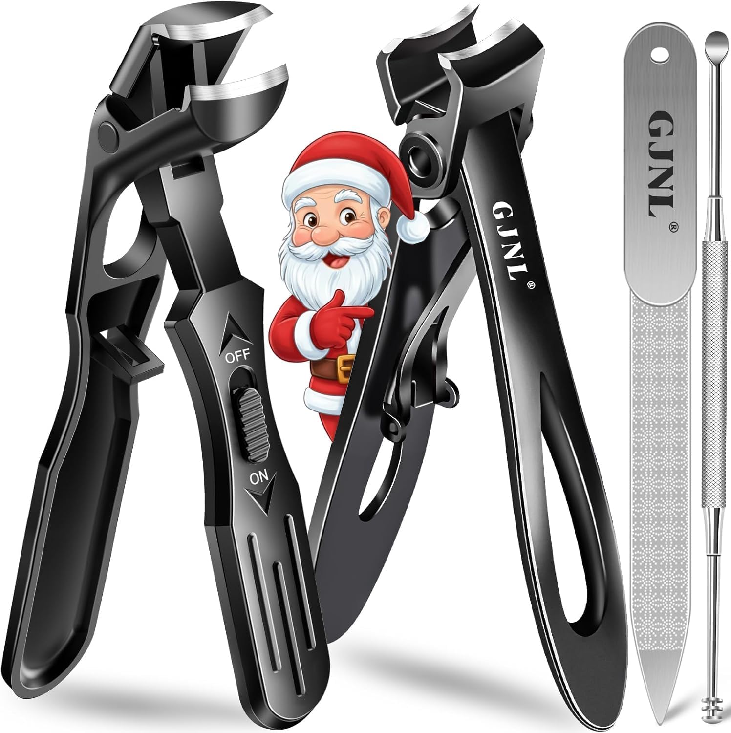Angled Head Nail Clippers for Thick Nails – 5 Piece Set