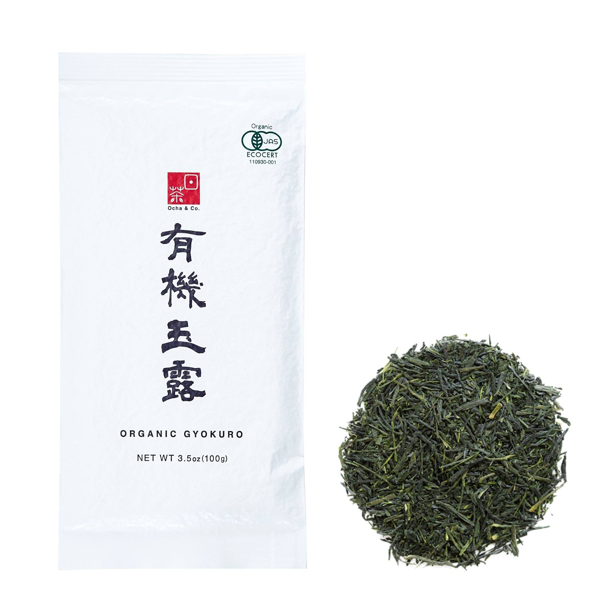 Ocha & Co. Organic Gyokuro Green Tea – Shade Grown Japanese Loose Leaf, 100g