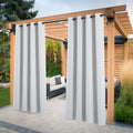 PONY DANCE Waterproof Outdoor Curtains | Opaque Patio Drapes, 2 Pieces