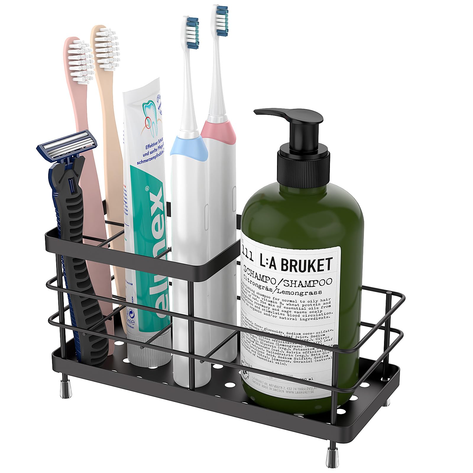 Luxspire 6-Slot Stainless Steel Toothbrush Holder | Rustproof Bathroom Organizer
