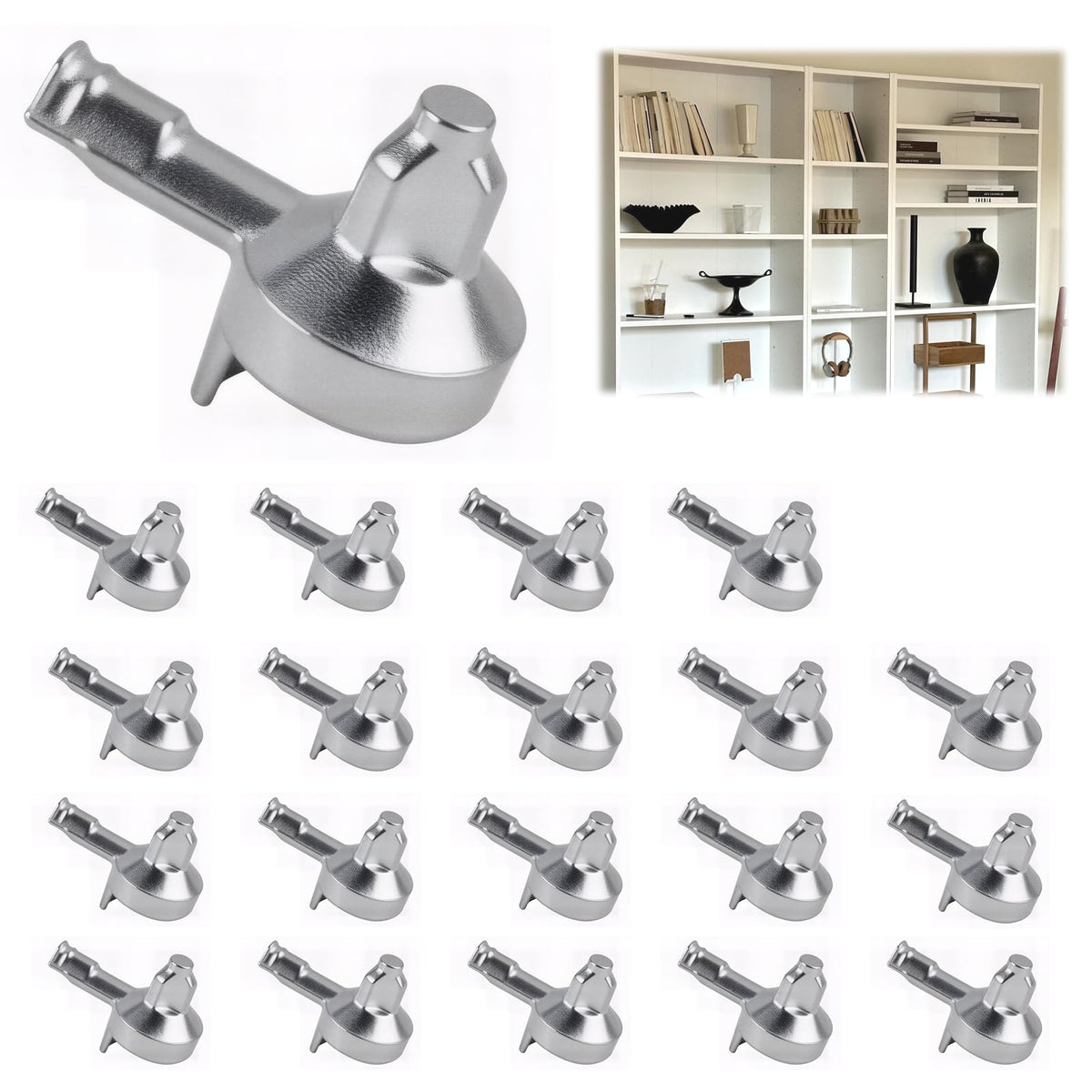 20PCS Shelf Pins for Billy Bookcase, Metal Bookshelf Pins for Part #131372 - image 1