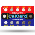 CalCard Electrical Calibration Check Card for Multimeters & PAT Testers