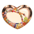 sourcing map Heart Shape Serving Trays, 3.54" Stainless Steel Decorative Jewelry Dish