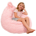 Fluffy Bean Bag Cover No Filler Kids Bean Bag Chair Stuffed Animal Storage - image 1