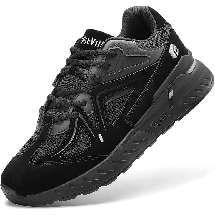 FitVille Men's Extra Wide Suede Running Trainers – Orthopedic Shoes