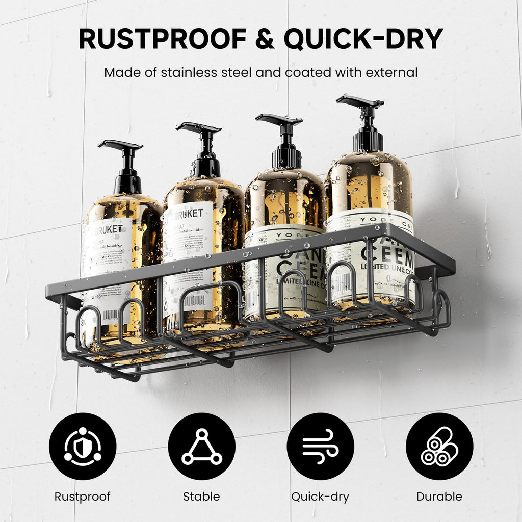 Deyhoc 3 Pack Rustproof Stainless Steel Shower Caddy - Grey - image 3