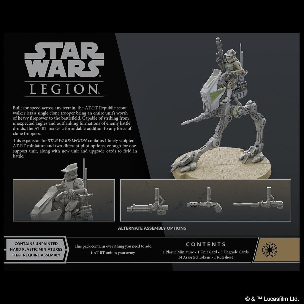 Star Wars Legion: Republic AT-RT Unit Expansion – Scout Walker Miniature