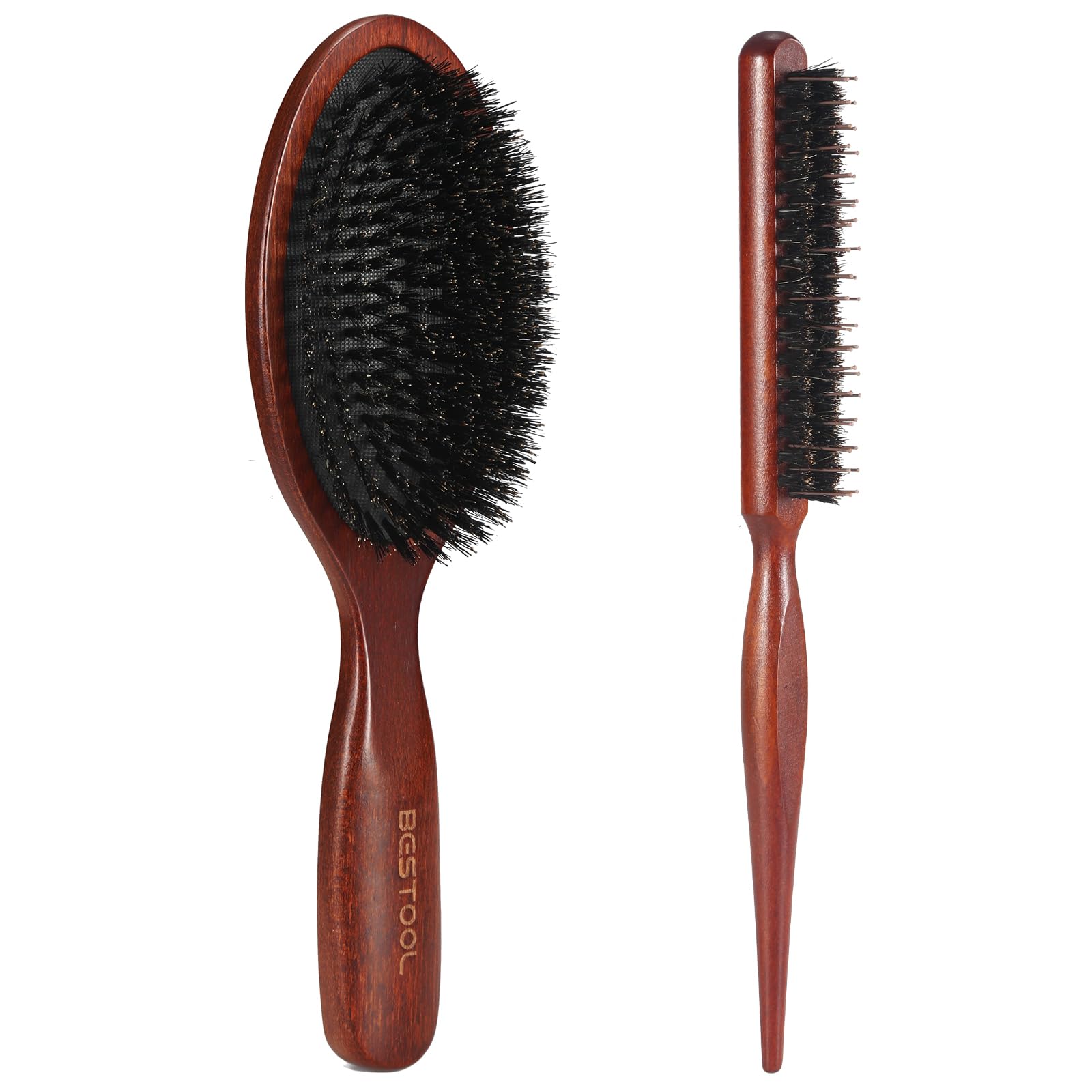 BESTOOL Boar Bristle Hair Brush for Thin Fine Hair – Natural Shine