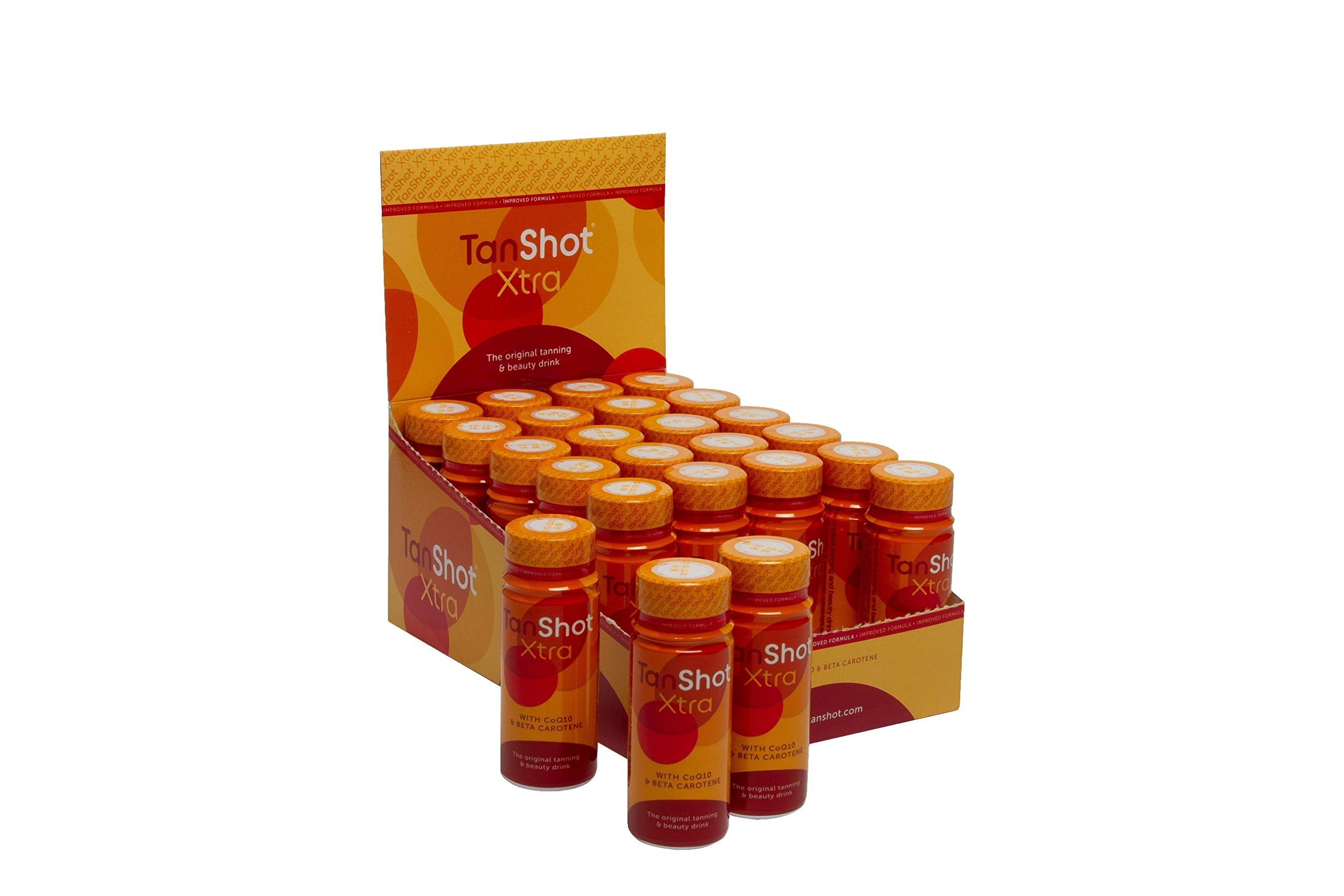 Tanshot Tanning & Beauty Drink – Beta Carotene & Vitamin E (24 Bottles)