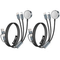 2-Pack 3-in-2 Multi Fast Charging Cable for Apple Watch