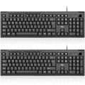 Full Size Wired USB Office Keyboard – UK Layout for PC & Mac