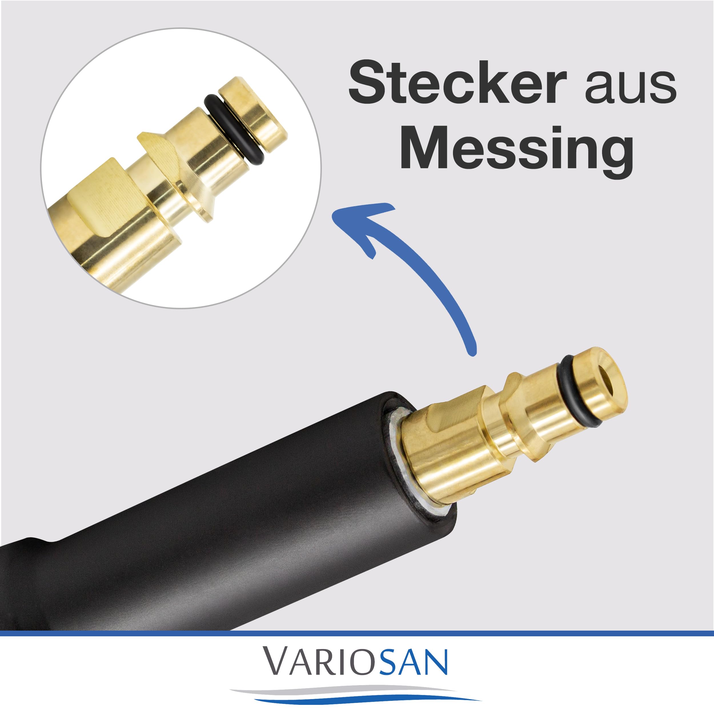 VARIOSAN 9m High Pressure Hose for Kärcher K2-K7 | 200 Bar Quick Connect