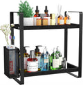 2-Tier Wood Bathroom Countertop Organizer | Makeup & Skincare Tray