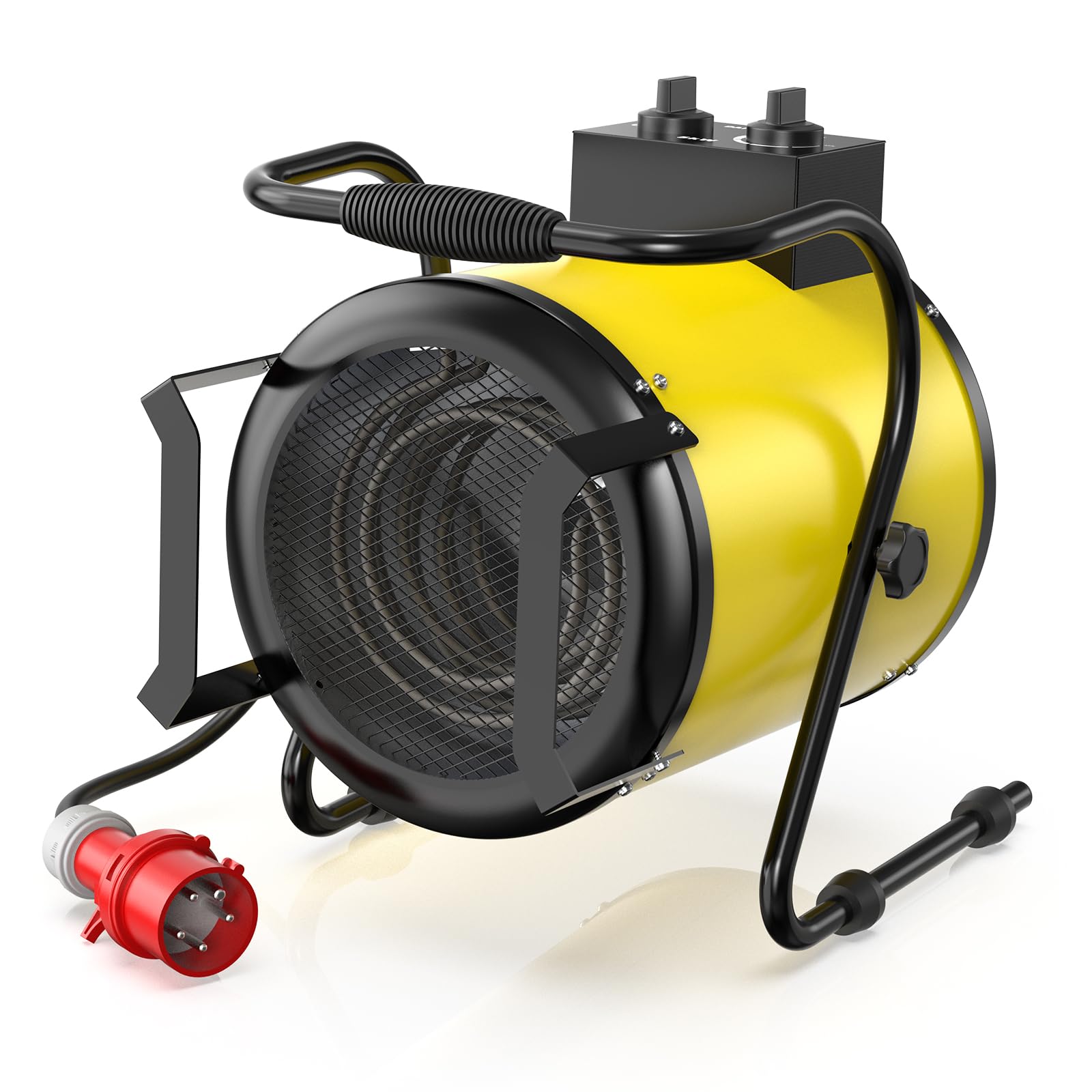 DAHTEC 5000W Industrial Electric Fan Heater – Portable Steel Casing