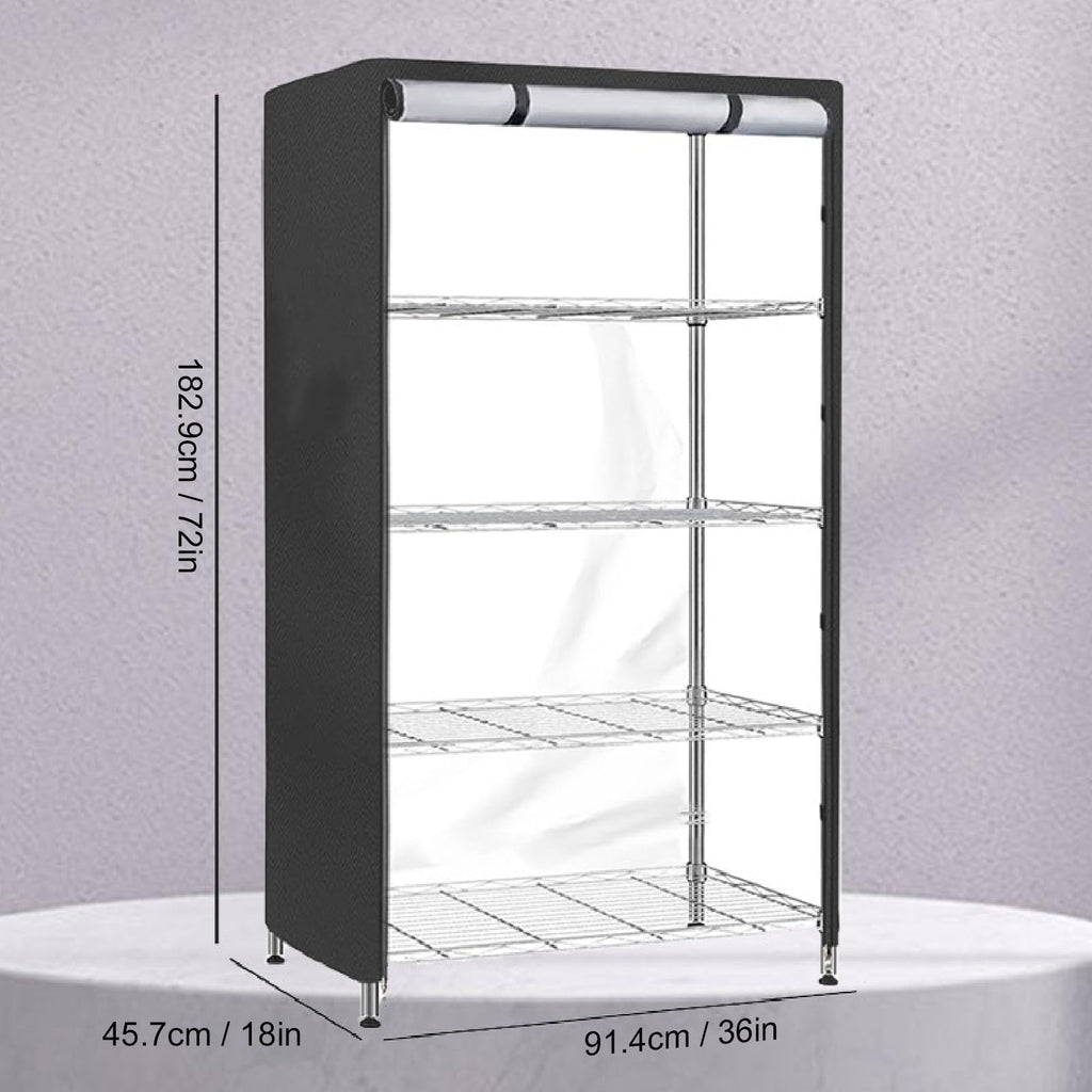 LICAEVEY Water Proof Shelf Cover, 210D Silver Coated Oxford Fabric Duty Dust Proof Storage Wire Rack Covers - image 5