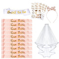AniSqui Hen Party Accessories Set – Bride to Be Sash, Veil & Tiara