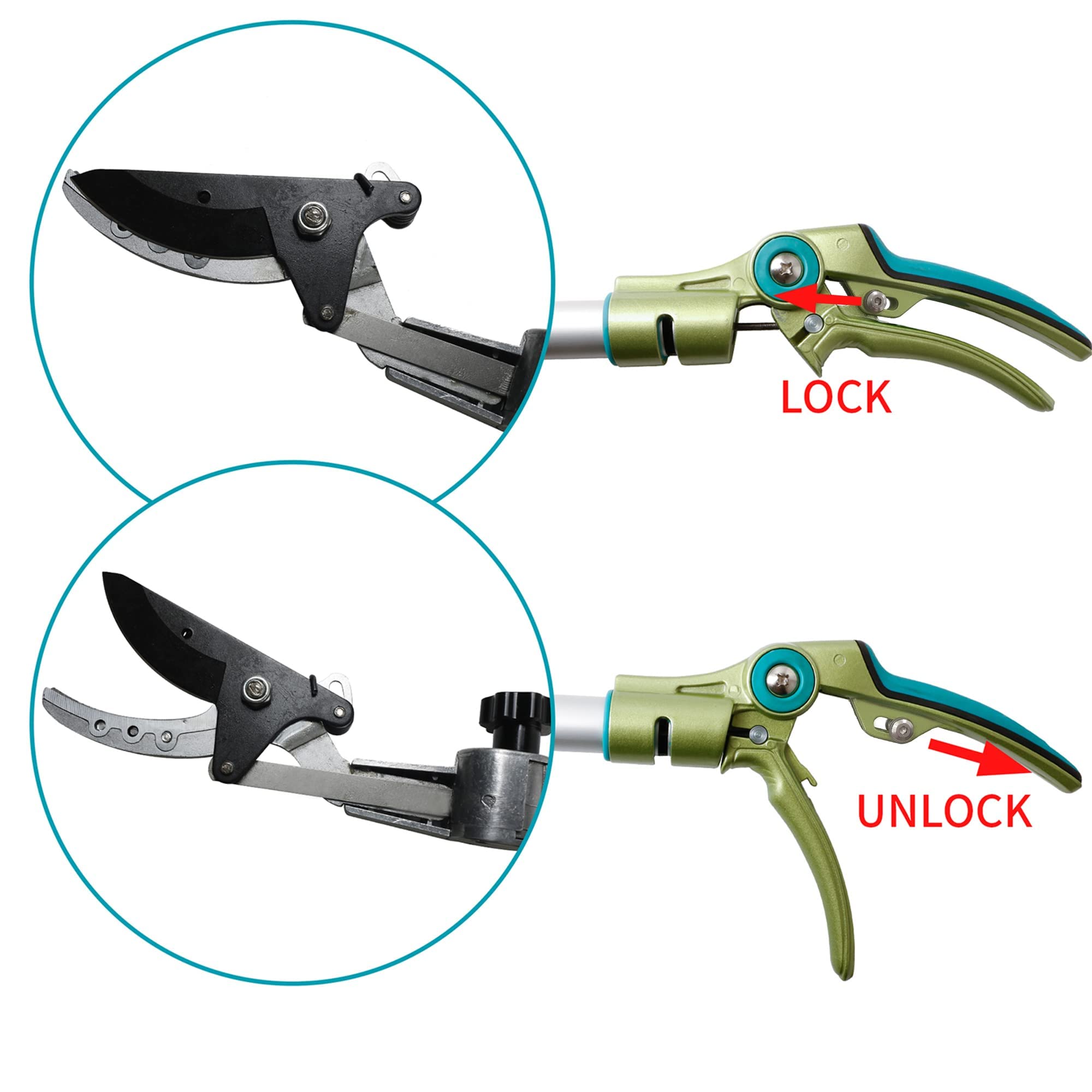GARTOL Telescopic Tree Pruner – 5.45ft Long Reach Fruit Picker & Lopper