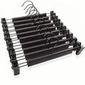 JUNEYE 10 Pack Clothes Pants Hangers, Space-Saving Skirt Holders with 360 ° Swivel Hooks, Adjustable Clips, Trouser Hangers - image 1
