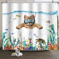 Xiaoterna Ocean Shower Curtain | Waterproof Polyester Marine Life Decor