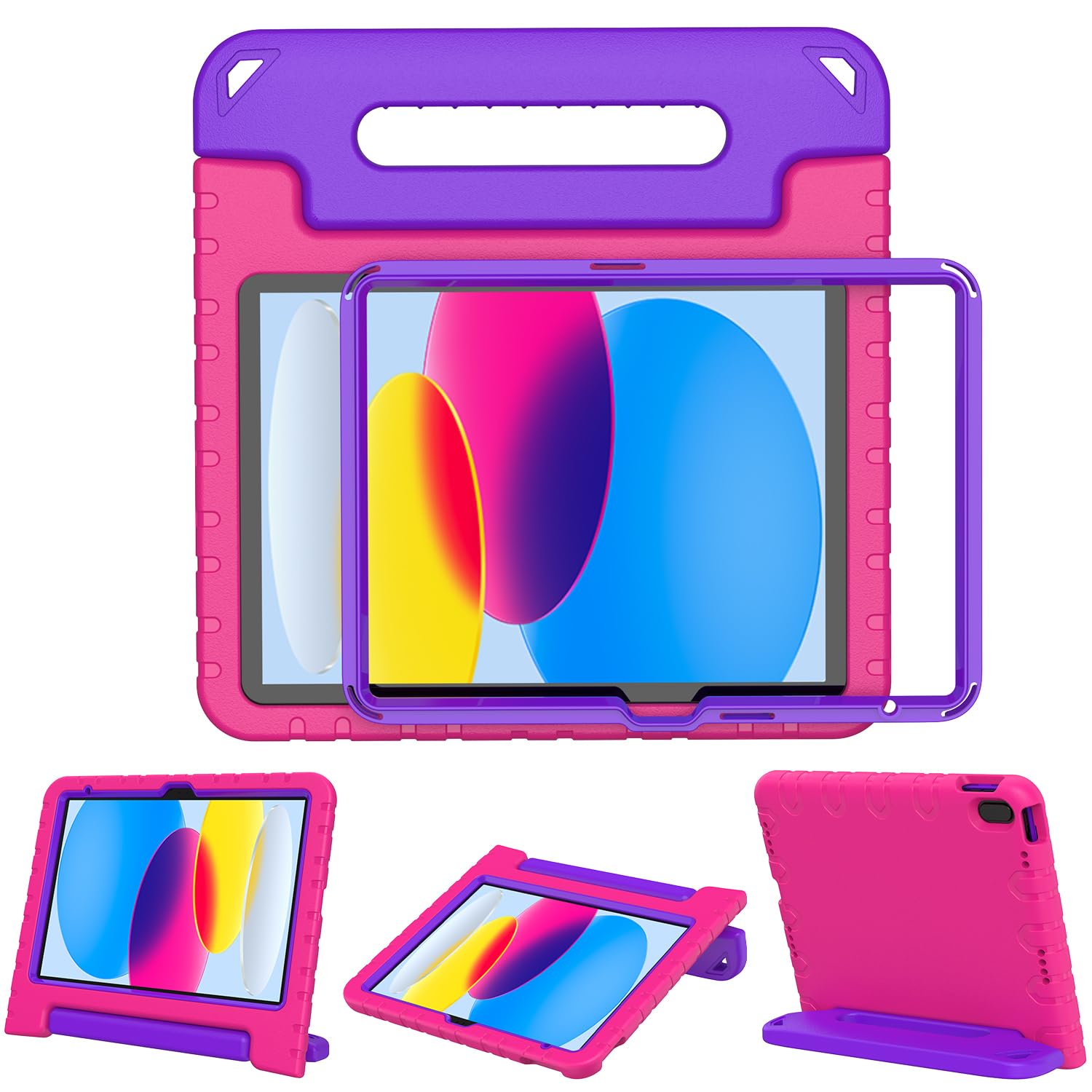 Surom iPad 11th/10th Gen Kids Case | Shockproof Handle Stand with Screen