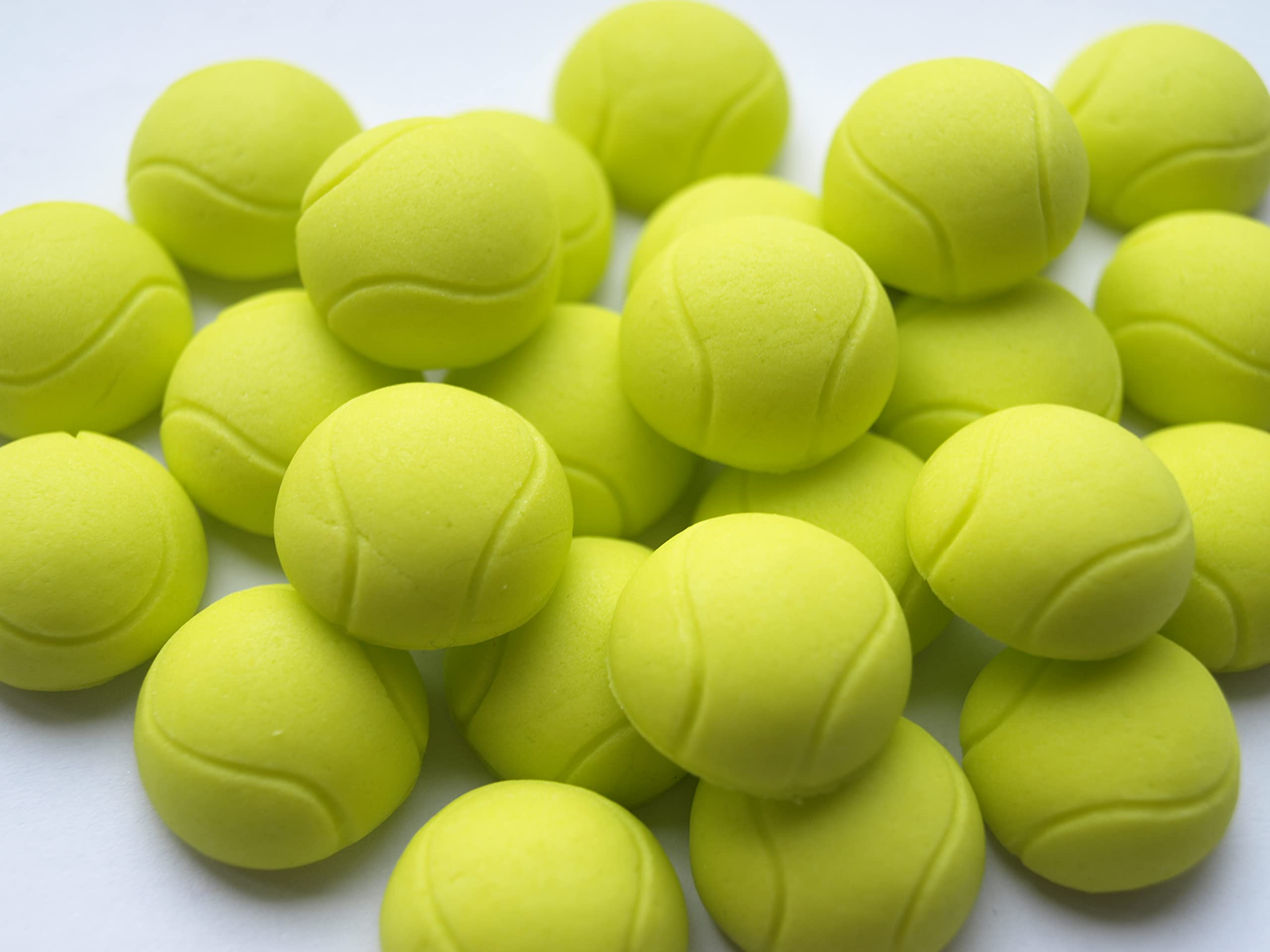 Jolof Store Edible Tennis Ball Cupcake Toppers – 24 Piece Fondant Set